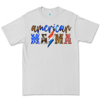Dove Grey american mama thunderbolt Premium Tee - HRA Design Shop