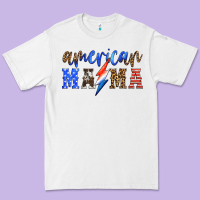 American Mama Thunderbolt Premium Tee Designed By Hra Design Shop