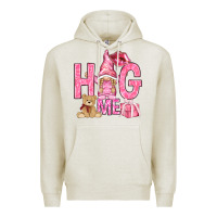 Oatmeal Heather hug me with gnome hjf Premium Hoodie - HowdyJamesFarm