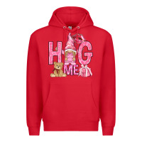 Red hug me with gnome hjf Premium Hoodie - HowdyJamesFarm