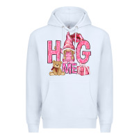 White hug me with gnome hjf Premium Hoodie - HowdyJamesFarm