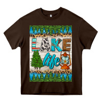 Chocolate Brown lake life air freshener Heavy Core Tee - HRA Design Shop
