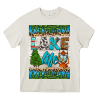 Cream lake life air freshener Heavy Core Tee - HRA Design Shop