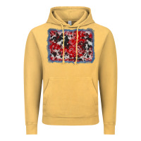 Vintage Mustard bandana cowhide denim background Vintage Hoodie - AdoDesignShop