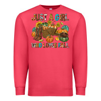 Cardinal Just a Girl Who Loves Fall Premium Sweatshirt - texasbilliewilder