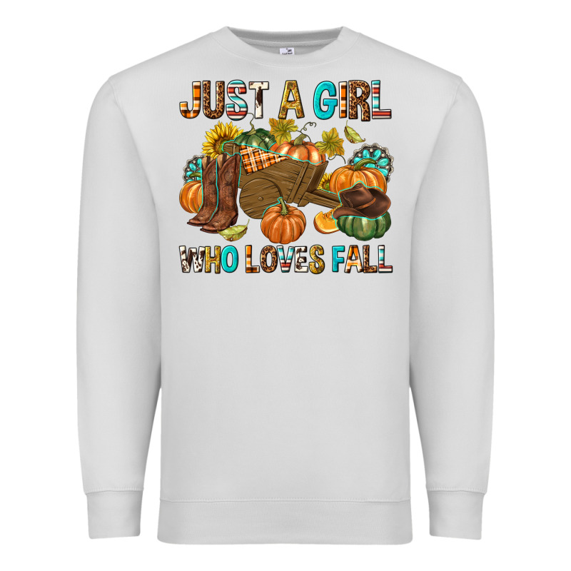Just A Girl Who Loves Fall Premium Sweatshirt by texasbilliewilder | Teevron