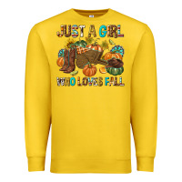Lemon Just a Girl Who Loves Fall Premium Sweatshirt - texasbilliewilder
