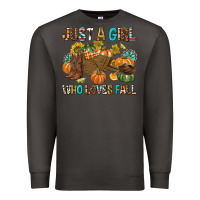 Smoke Just a Girl Who Loves Fall Premium Sweatshirt - texasbilliewilder