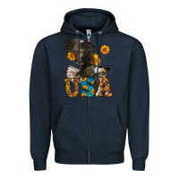 Navy Western Usa Eagle 4th of July Zipper Hoodie - LillyAllenDesigns