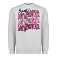 Heather Grey breast cancer warrior Heavyweight Sweatshirt - MaliasSmallBusiness