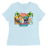 Baby Blue mama bear summer Ladies Tee - Zillion Design Studio
