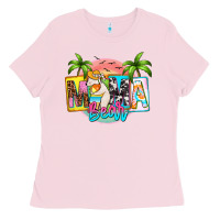 Bubblegum Pink mama bear summer Ladies Tee - Zillion Design Studio