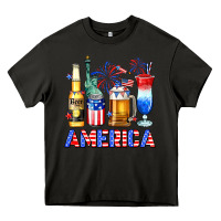 Asphalt 4th of July American drinks America Heavy Core Tee - Neo Western