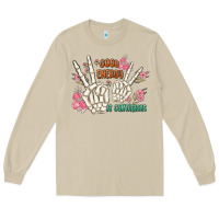 Mushroom good energy is contagious Long Sleeve Tee - MaliasSmallBusiness