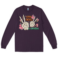 Plum good energy is contagious Long Sleeve Tee - MaliasSmallBusiness