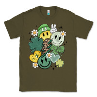 Army Green st patricks day green smile Classic Tee - MaliasSmallBusiness