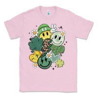 Bubblegum Pink st patricks day green smile Classic Tee - MaliasSmallBusiness