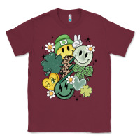 Burgundy st patricks day green smile Classic Tee - MaliasSmallBusiness