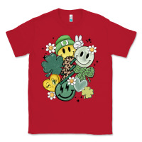 Red st patricks day green smile Classic Tee - MaliasSmallBusiness