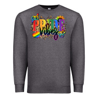 Charcoal Heather Pride vibes Premium Sweatshirt - NancyCooperArtShop