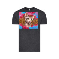 Vintage Black Western Sphynx Cat Vintage Tee - LillyAllenDesigns
