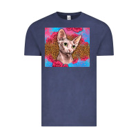 Vintage Denim Western Sphynx Cat Vintage Tee - LillyAllenDesigns