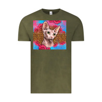 Vintage Olive Western Sphynx Cat Vintage Tee - LillyAllenDesigns