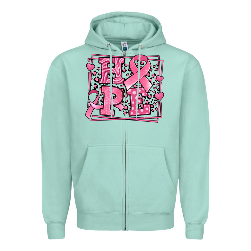Western Hope Breast Cancer Awareness Ribbon Zipper Hoodie by LillyAllenDesigns | Teevron