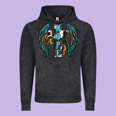 Western Wings Cross Hope Vintage Hoodie Designed By Ranaportraitstore