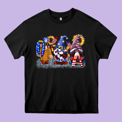Usa 4th Of July Gnomes  4th Of July Heavy Core Tee Designed By Cowgirlartshop