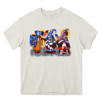 Cream USA 4th of July gnomes  4th of july Heavy Core Tee - CowGirlArtShop