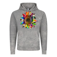 Tie Dye Sunflower With Cowhide Vintage Hoodie | Teevron