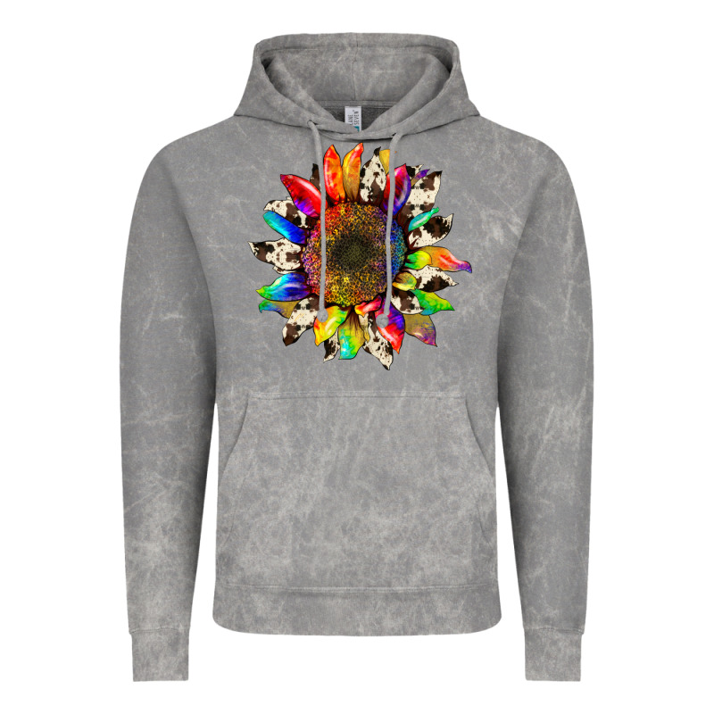 Tie Dye Sunflower With Cowhide Vintage Hoodie by Artiststas | Teevron
