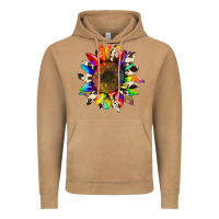 Vintage Camel tie dye sunflower with cowhide Vintage Hoodie - Artiststas