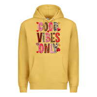 Antique Gold Good vibes only Valentine's Day Premium Hoodie - HowdyJamesFarm