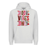 Dove Grey Good vibes only Valentine's Day Premium Hoodie - HowdyJamesFarm