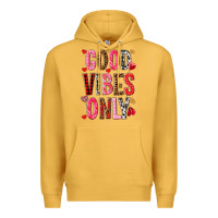 Mustard Good vibes only Valentine's Day Premium Hoodie - HowdyJamesFarm