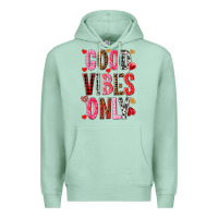 Seafoam Good vibes only Valentine's Day Premium Hoodie - HowdyJamesFarm