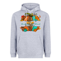 Heather Grey thankful grateful blessed mom pumpkin Heavyweight Hoodie - NancyCooperArtShop