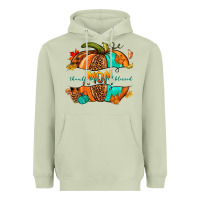 Matcha thankful grateful blessed mom pumpkin Heavyweight Hoodie - NancyCooperArtShop