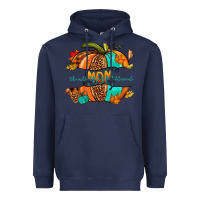 Navy thankful grateful blessed mom pumpkin Heavyweight Hoodie - NancyCooperArtShop
