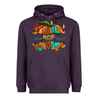 Plum thankful grateful blessed mom pumpkin Heavyweight Hoodie - NancyCooperArtShop