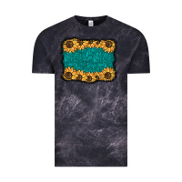 Cloud Black sunflower background Vintage Tee - BarkalooDesign