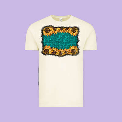 Sunflower Background Vintage Tee Designed By Barkaloodesign