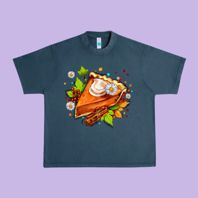 Pumpkin Pie With Daisies And Cinnamon Urban Heavy Tee Designed By Adodesignshop