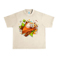 Sandshell pumpkin pie with daisies and cinnamon Urban Heavy Tee - AdoDesignShop