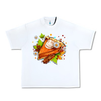 White pumpkin pie with daisies and cinnamon Urban Heavy Tee - AdoDesignShop