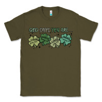 Army Green god says i am patrick's day Classic Tee - MaliasSmallBusiness