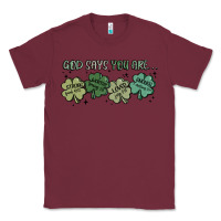 Burgundy god says i am patrick's day Classic Tee - MaliasSmallBusiness