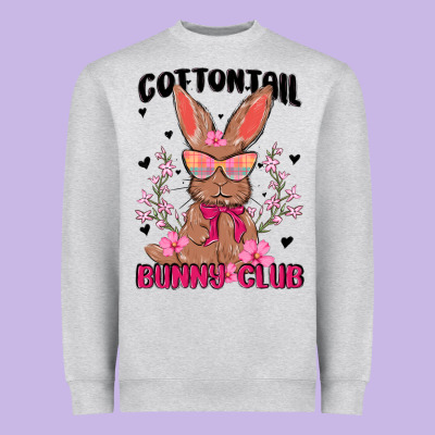 Cottontail Bunny Club Heavyweight Sweatshirt Designed By Maliassmallbusiness